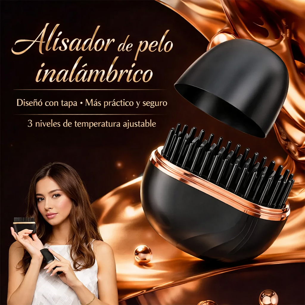 Cepillo Alisador Inalámbrico Portátil